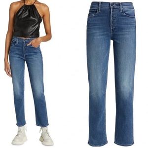 MOTHER The Pixie Tomcat Ankle Jeans in Daytime Warrior Exposed Button Size 28